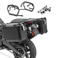 Aluminium Panniers + rack fits for Harley Davidson Pan America 1250 21-25 Bagtecs XW30-38 black