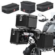 Set Alu Koffer ADX130B für BMW R 1200 GS Exclusive 17-18 + Topcase + Kofferträger + Set Zusatztaschen Bagtecs_1