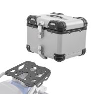 Set Aluminium Top Case + Rear Rack fits for Suzuki V-Strom 800 23-24 Top Box Bagtecs XS45 silver