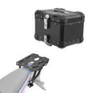 Set Aluminium Top Case + Rear Rack fits for Honda Africa Twin CRF 1100 L 20-21 Top Box Bagtecs XS45 black