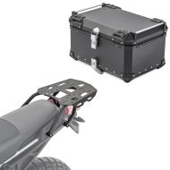 Set Aluminium Top Case + Rear Rack fits for Yamaha Tracer 9 / GT 21-24 Top Box Bagtecs XB65 black
