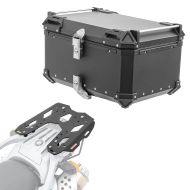 Set Aluminium Top Case + Rear Rack fits for BMW F 650 GS / Dakar 04-07 Top Box Bagtecs XB65 black