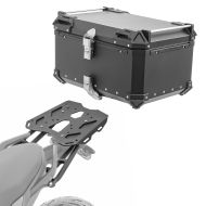 Set Aluminium Top Case + Rear Rack fits for BMW F 900 XR 20-24 Top Box Bagtecs XB65 black