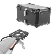 Set Aluminium Top Case + Rear Rack fits for KTM 390 Adventure 20-24 Top Box Bagtecs XB65 black