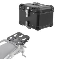 Set Aluminium Top Case + Rear Rack fits for Triumph Tiger 1200 Rally Pro 22-24 Top Box Bagtecs XS45 black