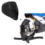 Motorradwippe + Abdeckplane für Harley Softail Slim / Springer Constands Easy Plus schwarz_0