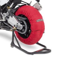 Tyre Warmers Set compatible with Aprilia Tuono V4 1100 RR / Factory Tuono V4 R ConStands Laguna Seca 60-80°C red