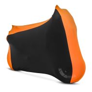 Motorcycle tarpaulin cover compatible with Cruiser DH1621 Craftride Indoor XL-XXL in black-orange