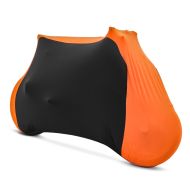 Motorcycle tarpaulin cover compatible with Motocross, Enduro Craftride Indoor M-L in black-orange