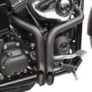 Craftride Auspuff Drag Pipe Motorrad Endschalldämpfer Harley Davidson Sportster Dyna Softail Touring schwarz_0