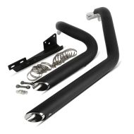 Craftride Exhaust Muffler Short Shot Motorbike rear Silencer fits for Harley Davidson Sportster 04-13 in black