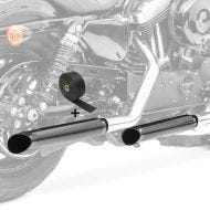 Set TO2 2x Endschalldämpfer Turn Out und Hitzeschutzband für Honda Shadow VT 600/ 125 C Craftride_1
