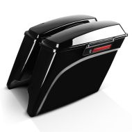 Seitenkoffer Stretched für Harley Davidson Road King (FLHR/I) 94-13 Black Latch_0