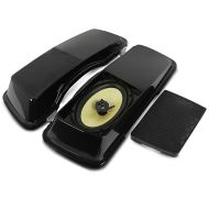 Hard Saddlebag Lids with Speakers fits for Harley Davidson Touring 94-13 Black Craftride