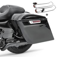 Seitenkoffer Streched Set für Harley Davidson Touring 14-20 mit Top-Reling chrom Craftride S-P7_1