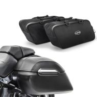 Set Seitenkoffer + Innentaschen für Chopper und Cruiser Craftride K3 harte Satteltaschen Koffer_1