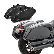 Set: Hard saddlebags fit for Harley Davidson Low Rider / S / ST 18-24 with brackets Craftride HB14 + Crash Bars