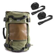 Rucksack für Triumph Thruxton / 1200 / R inkl. Spanngurte VG6 grün_1