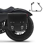 Saddlebag with support compatible with chopper / custombikes 16-20 left Reno 17l Craftride