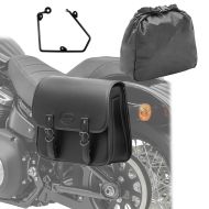 Saddlebag with support compatible with chopper / custombikes 95-15 left Laredo 20l Craftride