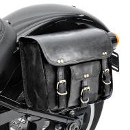 Satteltasche für Kawasaki W800 Cafe / Standard / Street Vintage Tasche Craftride SV2 schwarz_0