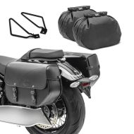 Satteltasche Kentucky + Satteltaschenhalter Universal schwarz Craftride_1