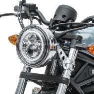 LED Scheinwerfer Set 7 Zoll für Motorrad Universal  Hauptscheinwerfer Craftride C11 chrom_1