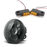LED Scheinwerfer Set für Harley Davidson XR 1200 / X + Lenkerblinker Craftride E-Prüfzeichen_1