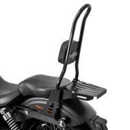 Sissybar für Harley Davidson Street Bob 09-17/LR Craftride Fast Rider-XL inkl. Gepäckträger schwarz_1