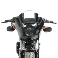 Set : Headlight Fairing MG8 for Dyna Street Bob 06-17 Windshield clear + Cover XL Outdoor tarpaulin in