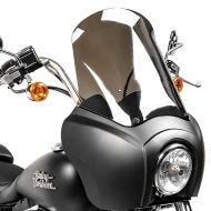 Fairing fits for Harley Davidson Dyna Street Bob 06-17 Craftride MG5 with windshield black-matt light smoke