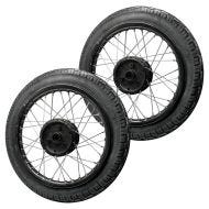 Set 2x Spoke wheel rim 1,6x16 + tire Vee VRM094 for Simson S51 S50 S70 Schwalbe KR51 Craftride AF13K black