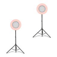 Set 2x Dart stand height adjustable 140 - 195 cm Divit tripod for dartboard PL38 black