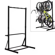 Freestanding bike rack for 5 bikes steel 117 x 91.5 x 80.91 inch RI98 black