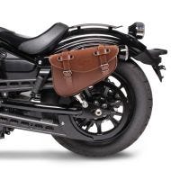 Motorrad Satteltasche links Craftride Arizona 3Ltr Seitentasche für Chopper braun_1