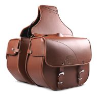 Chopper Überwurf Satteltasche Craftride Kentucky 30l braun_1