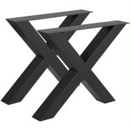 Table legs metal Divit XU27 table runners table frame X-shaped 40 x 39.5 cm black