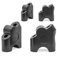 2x Handlebar riser / Handlebar Extension Tourtecs 1.18 inch Aluminium for Handlebars with Ø 0.87 inch 7/8" black Discount Set