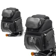 2x Sissy Bar Bag / Tail Bag for Cruisers passenger seat Craftride M55 Discount Set
