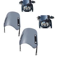 2x Motorcycle Windschield / Windscreen universal FB3 smoke grey Discount Set