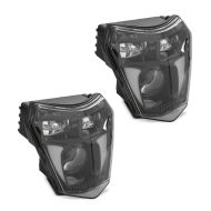 2x LED headlight compatible with KTM EXC / EXC-F / Freeride / Enduro / SMC 14-24 with E-mark DRL Xdure SW3 Discount Set