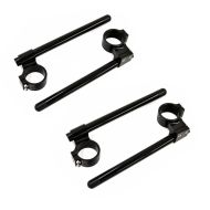 2x Handlebar 0.87 inch Clip-On 1.77 inch with 1.18 inch increase Zaddox Aluminium in black Discount Set