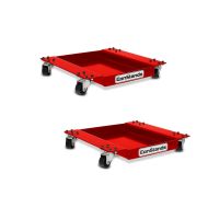 2x Motorcycle custom mover for ConStands Mid-Lift M red Discount Set