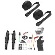 Set: Luftfederung Fahrwerk Harley Touring 94-20 Air Ride + Spanngurt Set Zurrgurte 150cm 2 Stück in schwarz_1