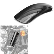 Set: Metall Front Fender Kurz für Harley Davidson Sportster Forty Eight 48 / Special 10-20 Craftride + Gabelcover für Harley Davidson Sportster Forty-Eight 48 16-20 Gabel Abdeckung Craftride GC2_1