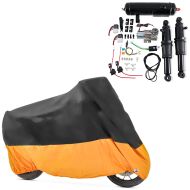 Set: Luftfederung Fahrwerk für Harley Electra Glide Ultra Classic 94-20 mit Tank Craftride + Abdeckplane Harley Electra Glide Ultra Classic / Limited Craftride XXXL schwarz-orange_1