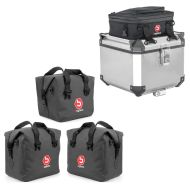Set: Inner Bags for Aluminium Panniers + top box compatible with BMW R 1250 GS / Adventure 19-24 Bagtecs Liner + Aluminium Top Box Lid Bag compatible with BMW R 1250 GS / Adventure 19-24 Bagtecs BF1