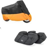 Set: Motorbike Cover XXXL + Saddlebag liner bags compatible with chopper / custombikes Touring 94-24 SP4