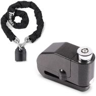 Set: Chain lock KS1 Padlock chain 3.77 ft + Alarm Brake Disc Lock 120dB