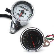 Set: Tachometer Speedometer CMS + Rev Counter CVT RPM Gauge chrome